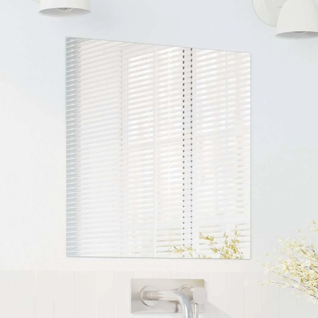 vidaXL Καθρέφτης τοίχου τετράγωνο 50 x 50 cm σκληρυμένο γυαλί