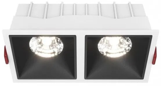 Χωνευτό Σποτ Οροφής Alfa LED 30W 4000K Διπλό Μαύρο-Λευκό DL043-02-15W4K-SQ-WB MAYTONI DL043-02-15W4K-SQ-WB Ασπρόμαυρο