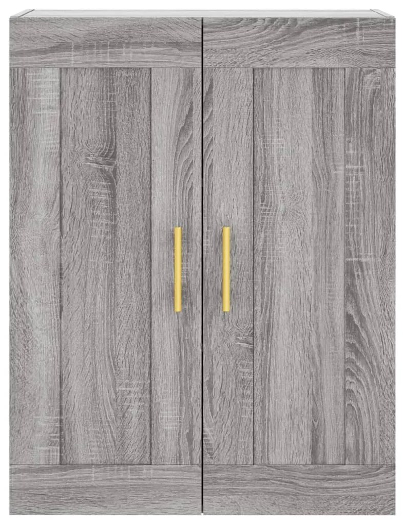 vidaXL Ντουλάπι Γκρι Sonoma 69,5 x 34 x 180 εκ. Επεξεργασμένο Ξύλο
