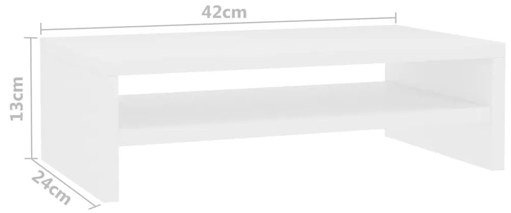 Βάση Οθόνης Λευκή 42 x 24 x 13 εκ. από Μοριοσανίδα - Λευκό