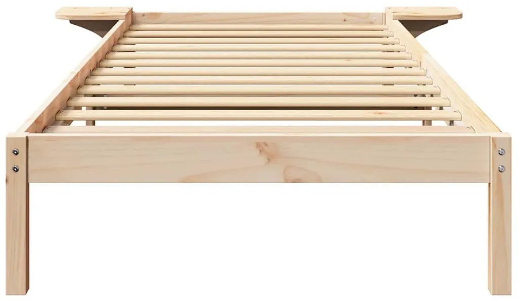 vidaXL Πλαίσιο κρεβατιού με κομοδίνα Καφέ 90 x 190 cm Καφέ