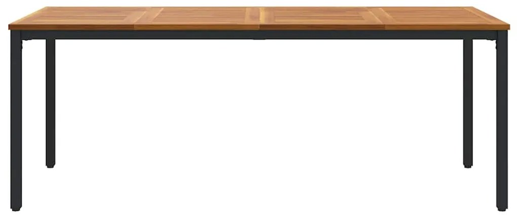 vidaXL Υπαίθρια Τραπέζια Φυσικό και μαύρο 200 x 90 x 75 cm