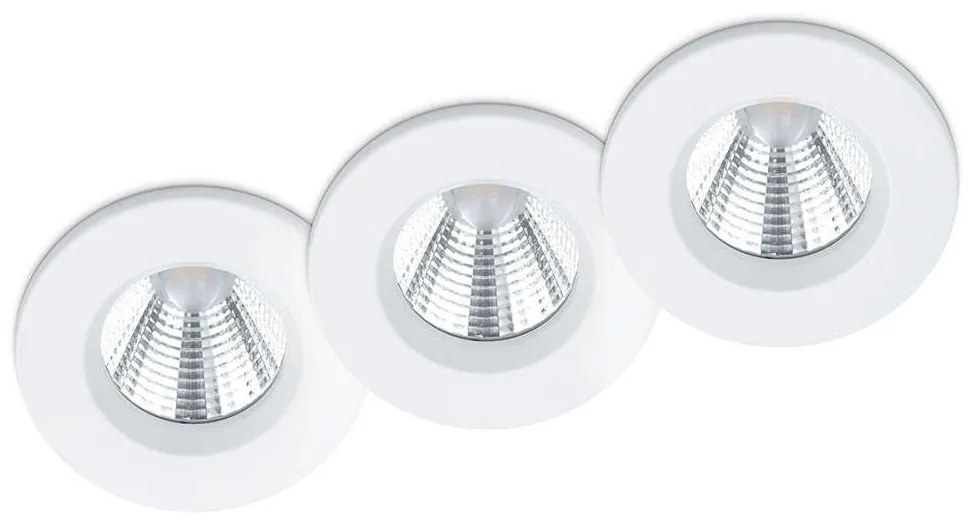 Σποτ Χωνευτό Zagros (Σετ 3Τμχ) 650710331 Φ8x5cm Dim 3xLed 345Lm 5,5W 3000K White Trio Lighting Στρόγγυλο