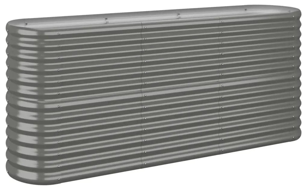 vidaXL Ζαρντινιέρα Γκρι 152x40x68 εκ. Γαλβανισμένος χάλυβας