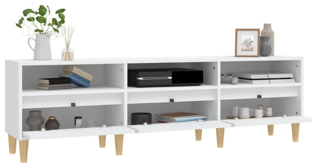 vidaXL Έπιπλο Τηλεόρασης Λευκό 150x30x44,5 εκ. Επεξεργασμένο Ξύλο