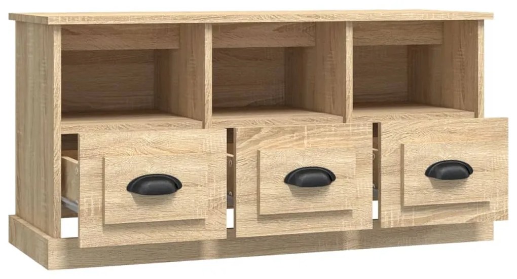 vidaXL Έπιπλο Τηλεόρασης Sonoma Δρυς 100x35x50 εκ. Επεξ. Ξύλο