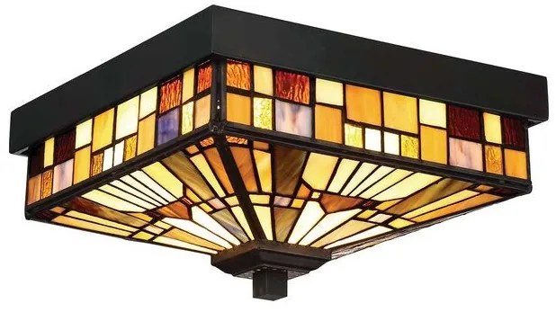 Πλαφονιέρα Φωτιστικό Οροφής 2xE27 60W IP44 Inglenook QZ-INGLENOOK-F Elstead QZ-INGLENOOK-F Μπρονζέ