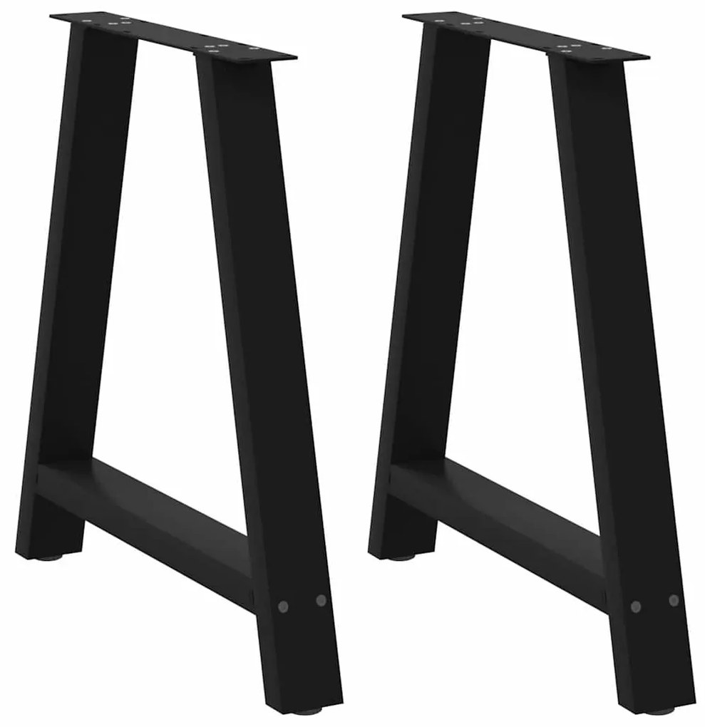 Πόδια Τραπεζαρίας σε Σχήμα Α, 2 τεμ. Μαύρο, Ατσάλι 80x(72-73) εκ.