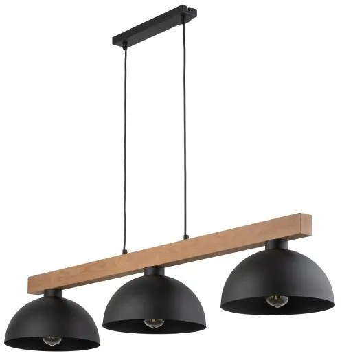Κρεμαστό Φωτιστικό Οροφής 3xE27 15W IP20 Oslo TK Lighting-4710-Μαύρο 4710