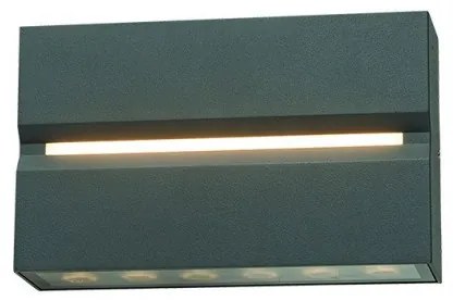 Απλίκα Φωτιστικό Τοίχου LED 15W IP54 3000K Σκούρο Γκρι E272 Zambelis-E272-Ανθρακί E272