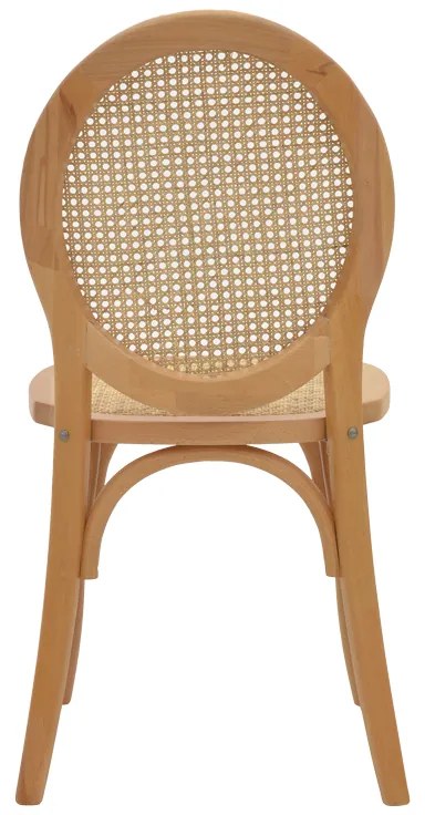 ΚΑΡΕΚΛΑ CAMIL PAKOWORLD ΦΥΣΙΚΟ ΞΥΛΟ ΟΞΙΑΣ-ΦΥΣΙΚΟ RATTAN 45X50X94ΕΚ