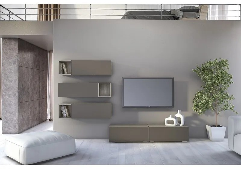 Intrahome Σύνθεση σαλονιού "SMART 7C" σε χρώμα σταχτί-λευκό Intrahomesa-00652653