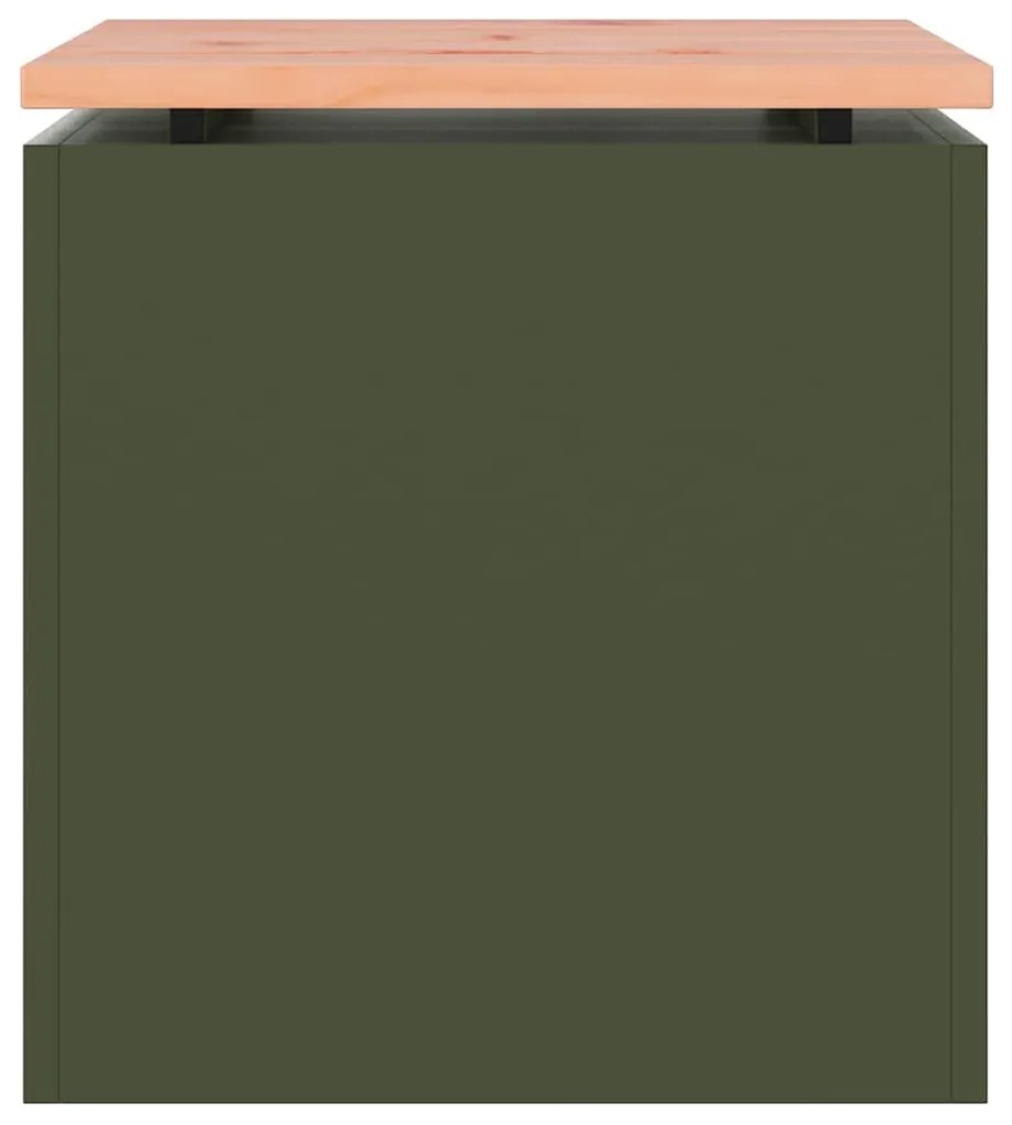 vidaXL Παγκάκι κήπου Λαδί 40 x 40 x 43 cm Ατσάλι