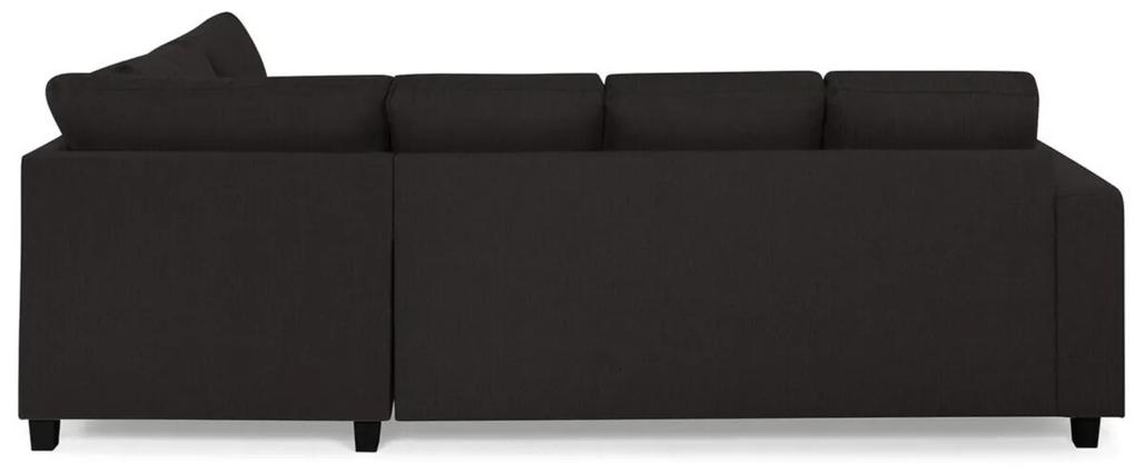 Γωνιακός Καναπές Scandinavian Choice C154, Ανθρακί, Μαύρο, 254x194x82cm, Πόδια: Πλαστική ύλη | Epipla1.gr