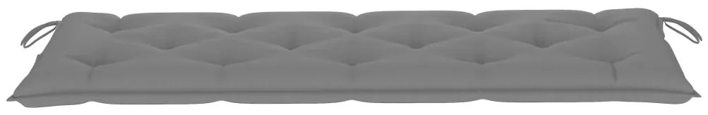 vidaXL Παγκάκι Κήπου Στοιβαζόμενο 159 εκ. Μασίφ Ξύλο Teak &amp; Μαξιλάρι