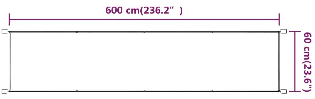 vidaXL Τέντα Κάθετη Μπλε 60 x 600 εκ. από Ύφασμα Oxford