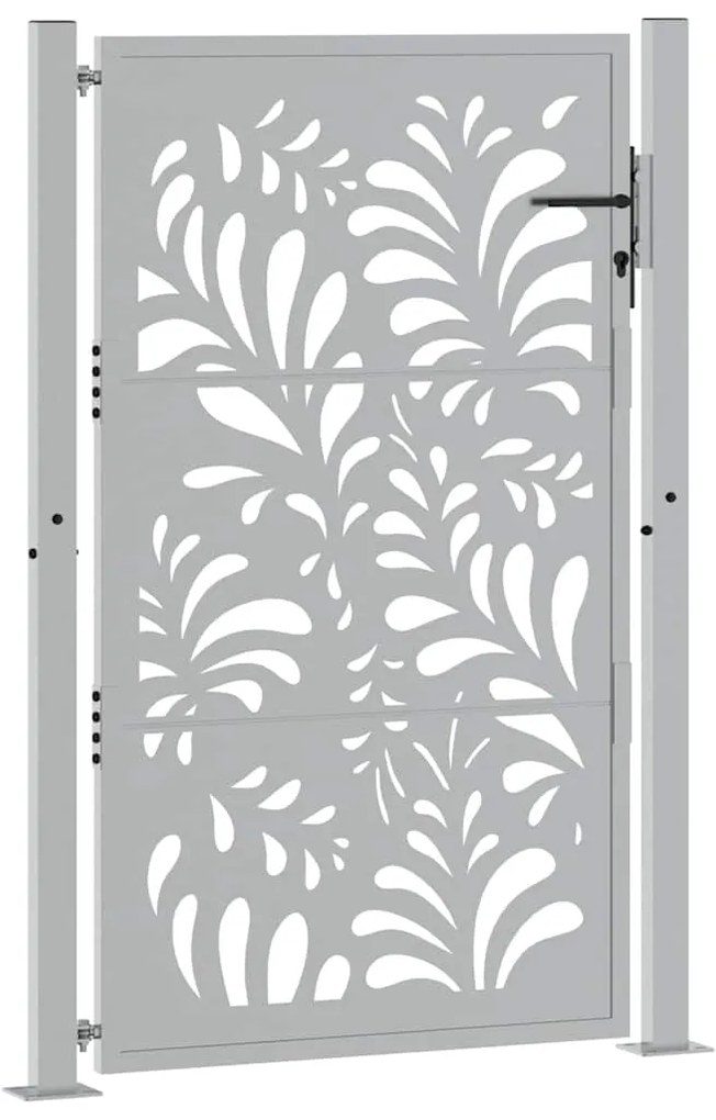 vidaXL Πύλη κήπου 105x155 cm από καιρικό χάλυβα με σχέδιο κύματος