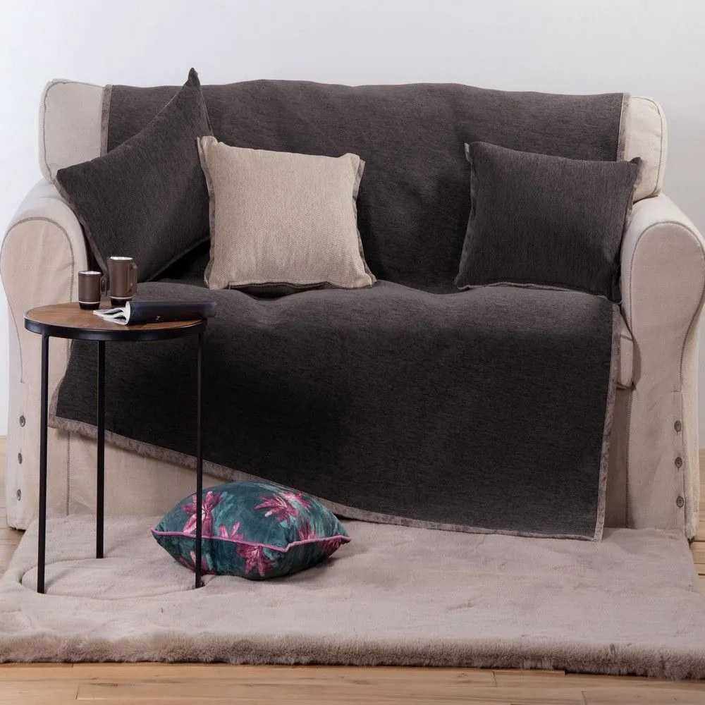 Ριχτάρι New Tanger Graffite-Ecru Nef-Nef Two-seater 180X250cm Ακρυλικό-Πολυέστερ