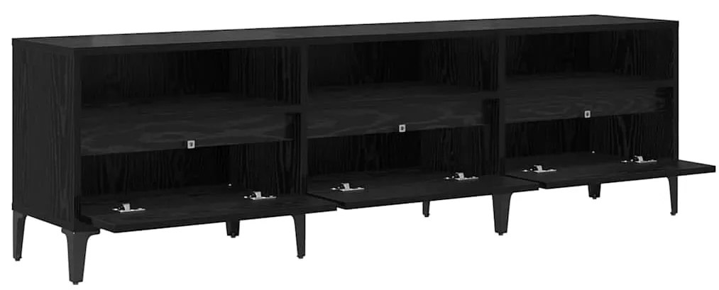 vidaXL Ντουλάπι TV με συρτάρι Μαύρη Οξυά 150 x 30 x 45 εκ