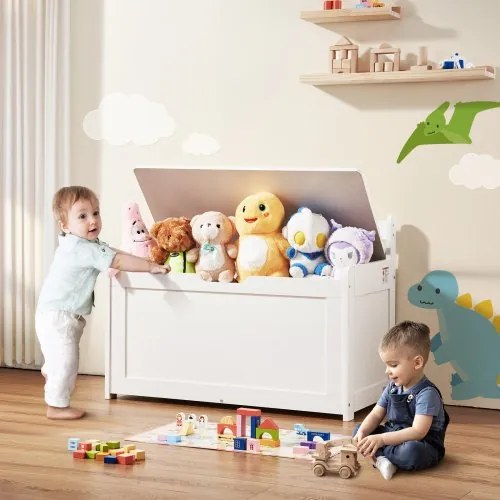 VEVOR Kids Toy Storage Bench Wooden Toy Box Chest 32.68 x 17.91 x 24.02&quot; White