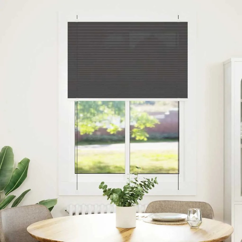 vidaXL Πλισέ περσίδα Μαύρο 90x150 cm Πλάτος υφάσματος 89,4 cm