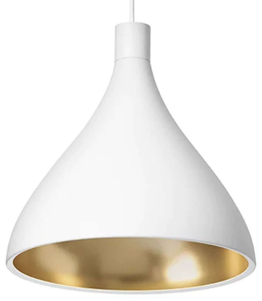 Φωτιστικό Οροφής Swell Single M 10300 30x30cm Dim E26 1050lm 13W 3000K White-Brass Pablo Designs