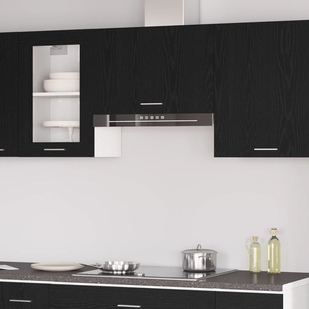 vidaXL Μαύρο Ράφι Τοίχου - 60x31x60 εκ., Από Επεξεργασμένο Ξύλο
