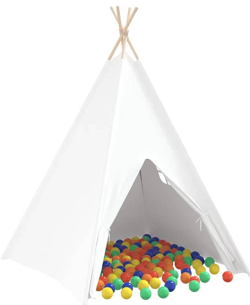 vidaXL Σκηνίτσα Teepee Λευκό 120 x 120 x 150 cm