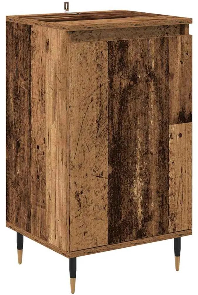 vidaXL Πλαϊνό γραφείο 2 pcs Παλιό Ξύλο 40 x 35 x 70 εκ.