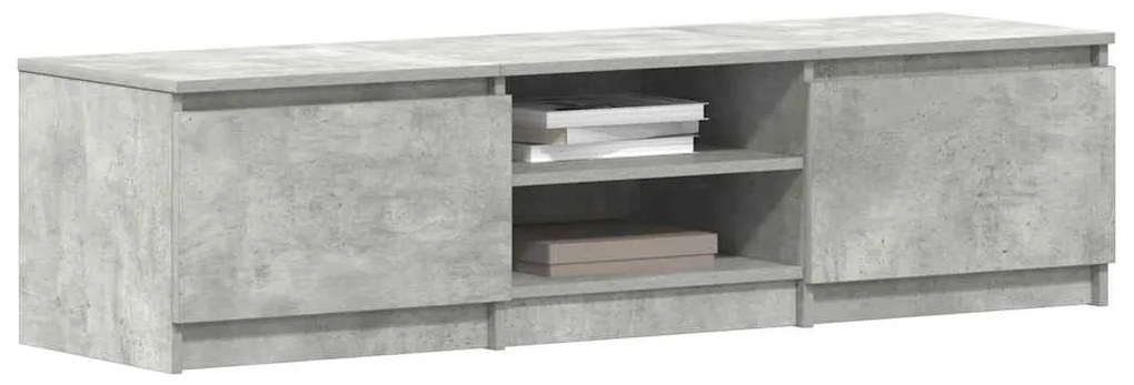 vidaXL Έπιπλο Τηλεόρασης Γκρι Σκυροδέματος 140x40x35,5 εκ. Επεξ. Ξύλο