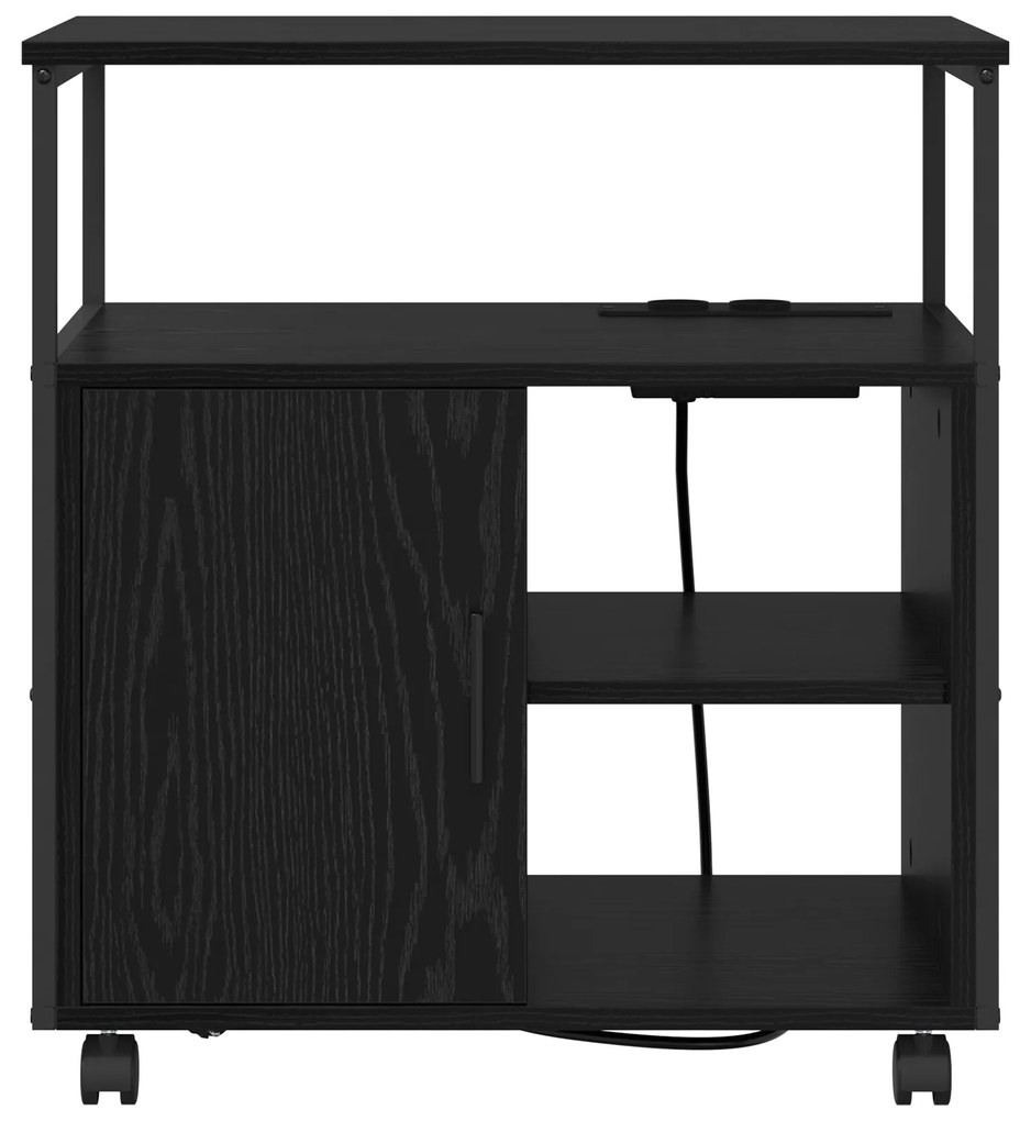 vidaXL Γραφείο Ντουλάπι Μαύρη δρυς 60 x 46 x 67 εκ. Επεξεργασμένο ξύλο