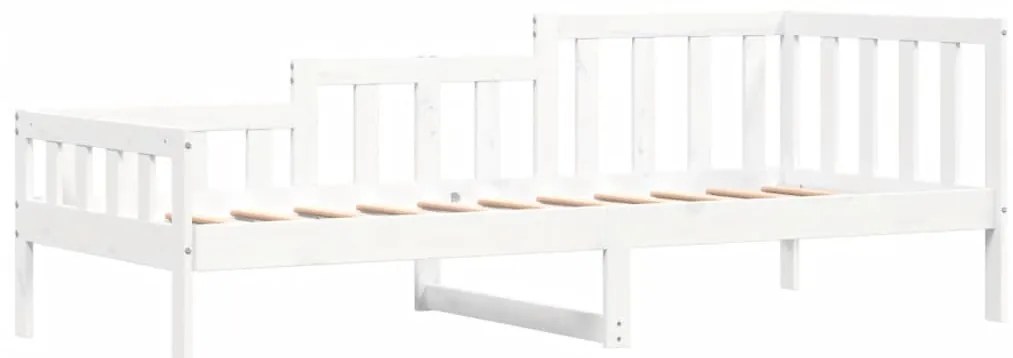 vidaXL Καναπές Κρεβάτι Χωρίς Στρώμα Λευκό 90x200 εκ. Μασίφ Ξύλο Πεύκου