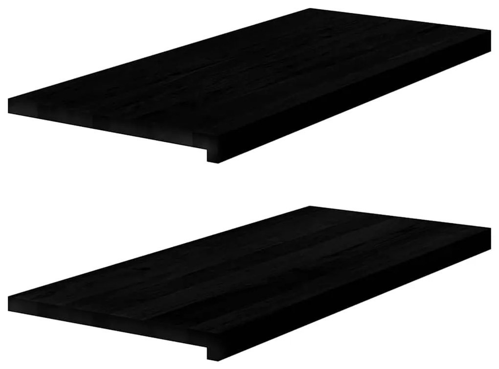 vidaXL Περβάζια παραθύρων 2 τεμ. Σκ. Καφέ 90x40x2 εκ. Μασίφ Ξύλο Δρυός