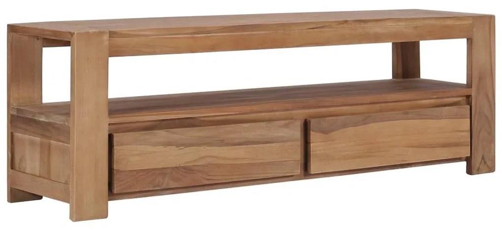 Έπιπλο Τηλεόρασης 120 x 30 x 40 εκ. από Μασίφ Ξύλο Teak - Καφέ