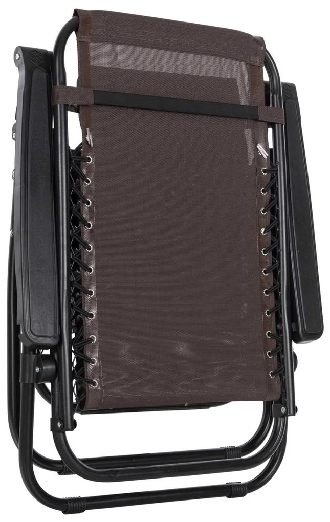 ΠΟΛΥΘΡΟΝΑ RELAX COMPANION HM5095.13 ΚΑΦΕ TEXTILENE-ΜΑΥΡΟ ΜΕΤΑΛΛΟ 67x145x110Υεκ.