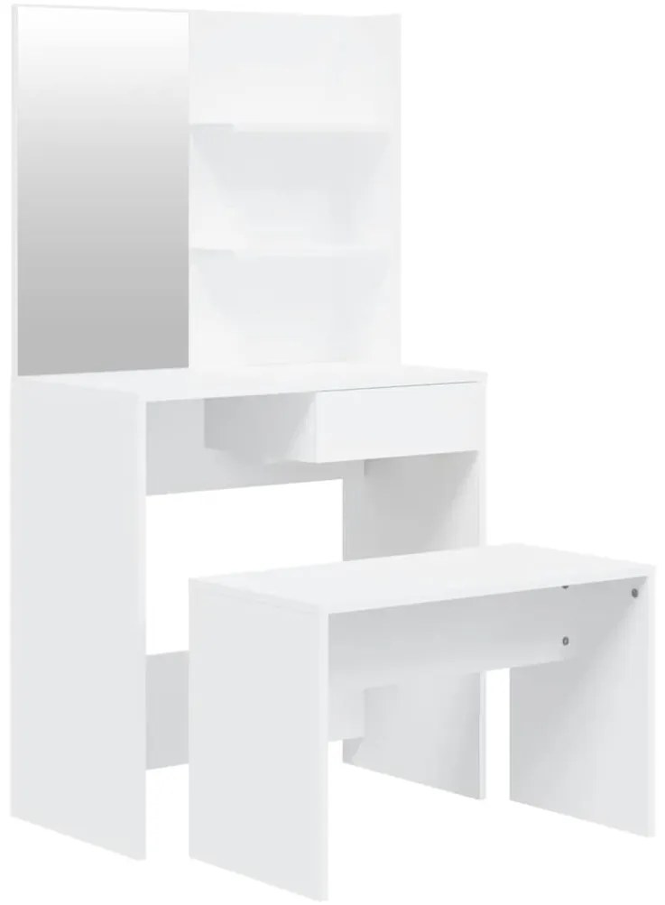 vidaXL Μπουντουάρ Σετ Σετ Λευκό 74,5 x 40 x 141 εκ.