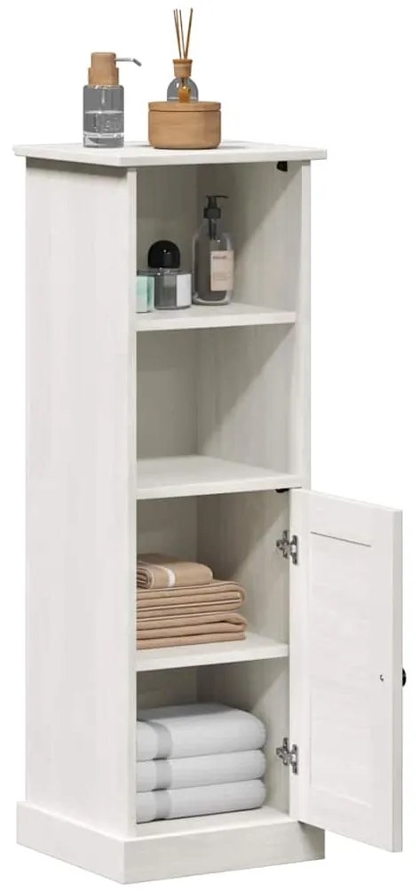 vidaXL Ντουλάπι Μπάνιου VIGO Λευκό 37 x 34 x 110 εκ Μασίφ ξύλο πεύκου