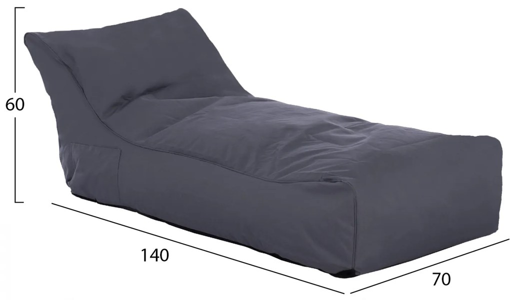 ΠΟΥΦ ALOK HM5806.02 ΓΚΡΙ ΜΕ UV PROTECTION 140x70x60Υ εκ. (1 Τεμμάχια)