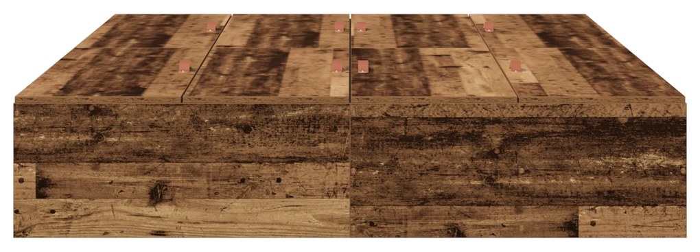 vidaXL Κρεβάτι Αποθήκης Παλιού Ξύλου 150x200 εκ