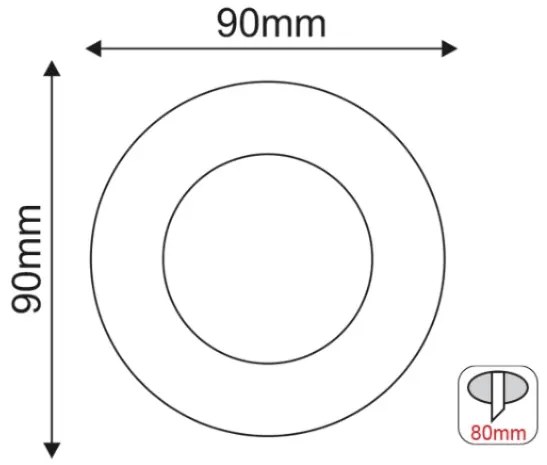 Σποτ Trimless Polok Circle-Mauro