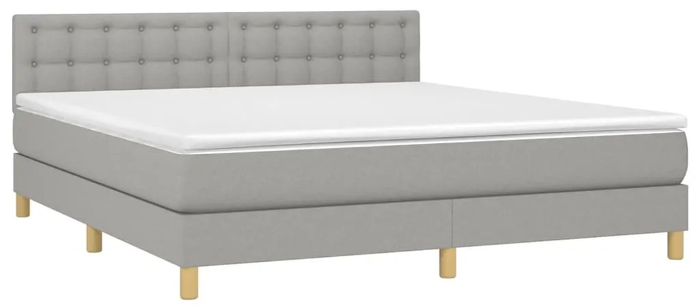 ΚΡΕΒΑΤΙ BOXSPRING ΜΕ ΣΤΡΩΜΑ ΑΝΟΙΧΤΟ ΓΚΡΙ 180X200 ΕΚ. ΥΦΑΣΜΑΤΙΝΟ 3140953