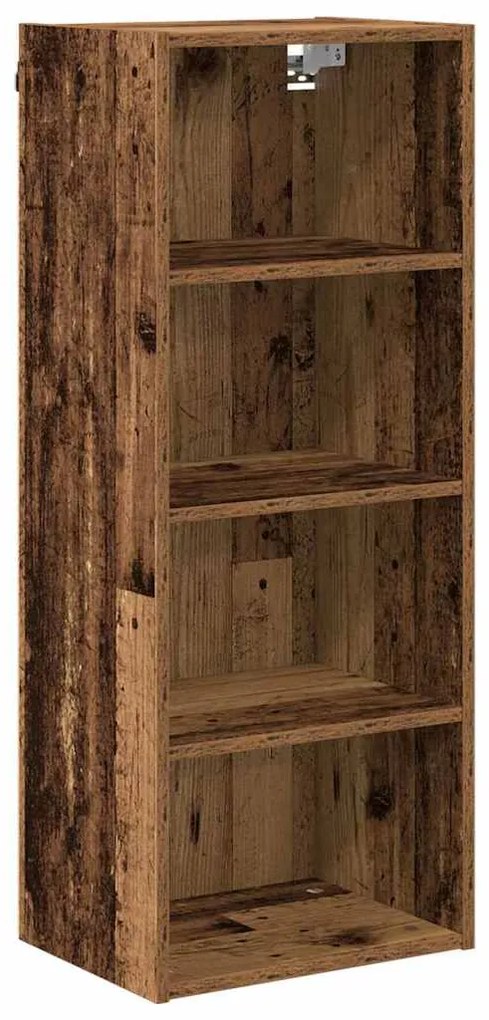 vidaXL Κρεμαστό ντουλάπι με αποθήκευση Παλιό ξύλο 40 x 29,5 x 100 εκ.