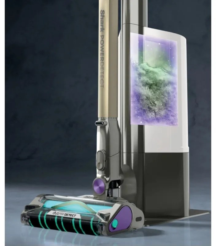 Όρθια ηλεκτρική σκούπα Shark IP3251EUT, 380W, 0.7 l, PowerDetect, Βραχίονας με δυνατότητα απόσπασης, Αυτονομία 70 λεπτά, Γκρι/Μωβ