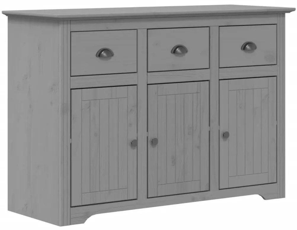 Μπουφές BODO Γκρι 115,5x44x80 εκ. από Μασίφ Ξύλο Πεύκου - Γκρι