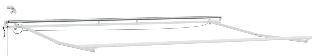 vidaXL Αυτόματη Ανασυρόμενη Τέντα με LED Λευκή 500x300 εκ