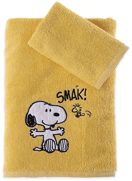 Σετ Παιδικές Πετσέτες Snoopy Smak Yellow (30x50)+(70x140) - Nef-Nef Homeware