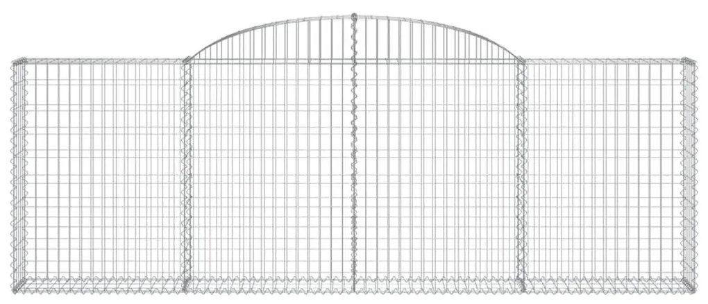 Συρματοκιβώτια Τοξωτά 13 τεμ. 300x30x100/120 εκ. Γαλβαν. Ατσάλι - Ασήμι