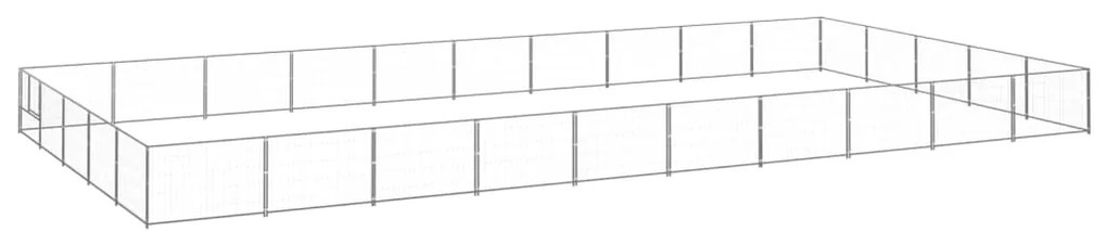 vidaXL Σπιτάκι Σκύλου Ασημί 50 μ² Ατσάλινο