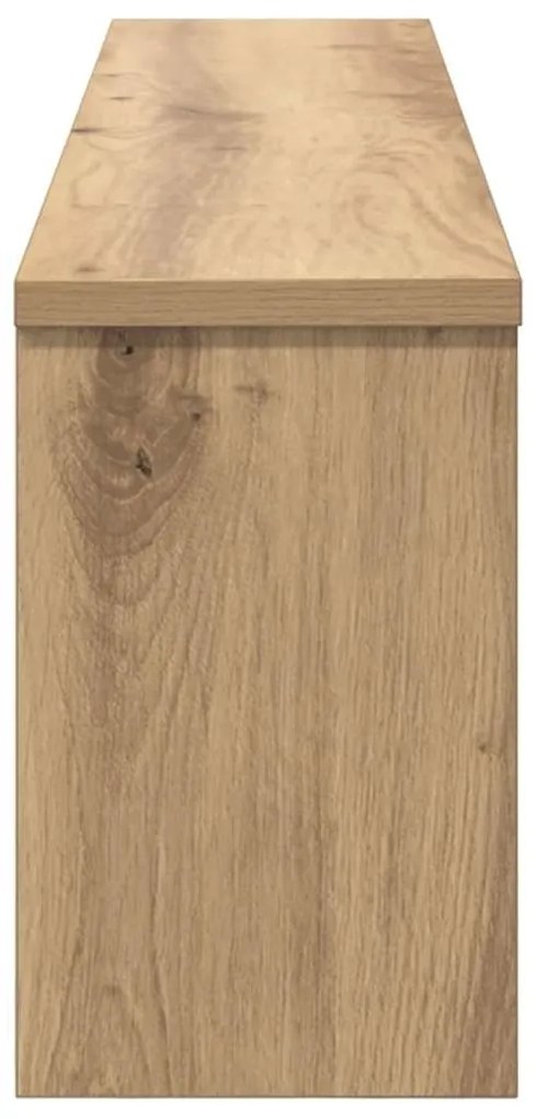 vidaXL Τοίχου Κρεμάστρα με ράφι artisan δρυς 100 x 16 x 26 εκ