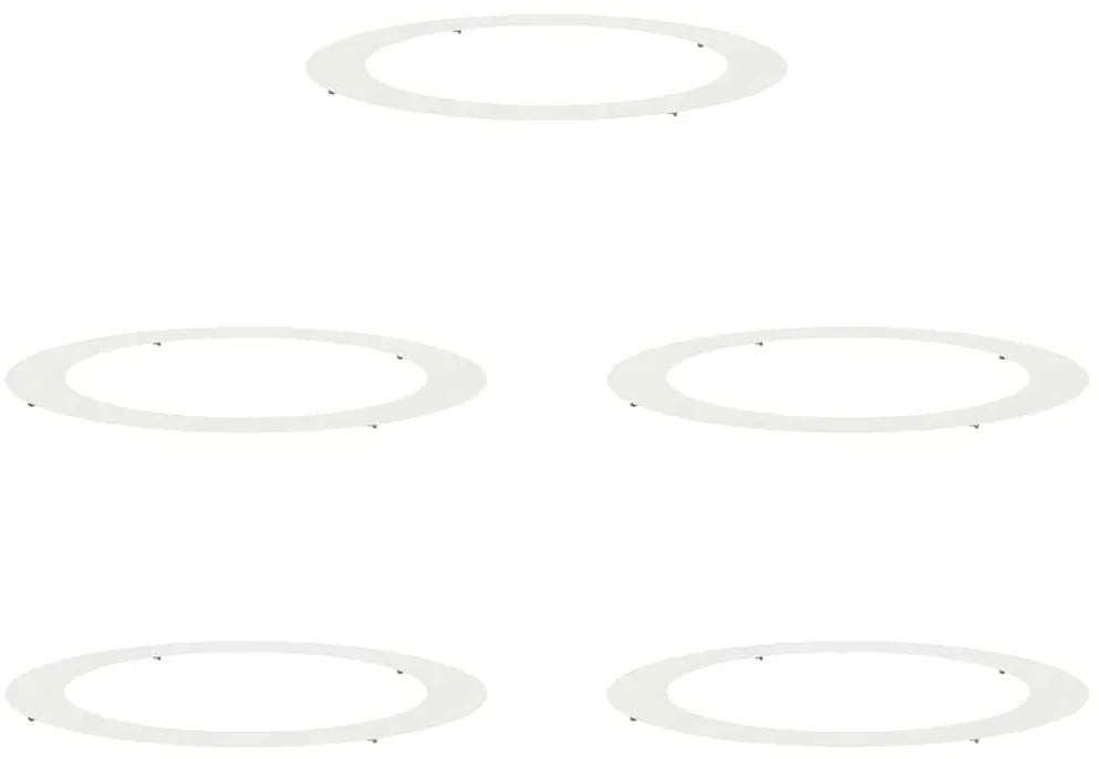 vidaXL Φλατ Δαχτυλίδια Δέντρων 5 pcs Λευκό Ø90 / 120 εκ. Ατσάλι